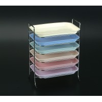 Plasdent TRAY RACK, Chrome, for size F Tray (10"W x 6¼"D x 13"H) Capacity : 6